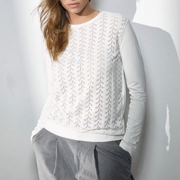 MAGLIA MANICA LUNGA A TRECCE 4654 DONNA JADEA