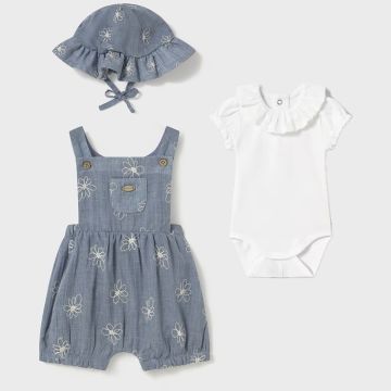 COMPLETO TRE PEZZI DENIM 1665 NEONATA MAYORAL