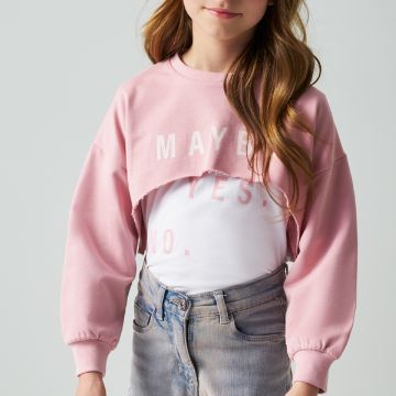 SET DUE PEZZI FELPA E MAGLIA 4B706 RAGAZZA IDO