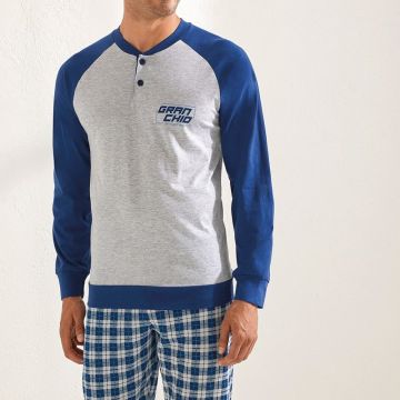 PIGIAMA DA UOMO LUNGO GP1110 JERSEY DI COTONE IL GRANCHIO