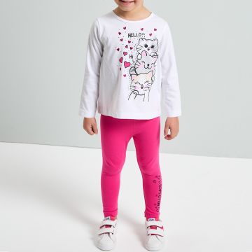 COMPLETO T-SHIRT E LEGGINGS 4B309 BAMBINA IDO