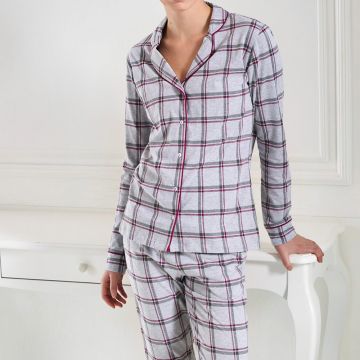PIGIAMA CALDO COTONE APERTO 5191 DONNA JADEA
