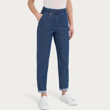 PANTALONE DENIM CARROT CON TASCHE DN18P7 DONNA RAGNO
