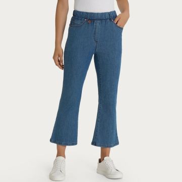 PANTALONE DENIM CROPPED FLARE CON TASCHE DN18PM DONNA RAGNO