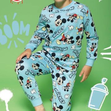 PIGIAMA TOPOLINO 7508 LUNGO DI COTONE BAMBINO SABOR