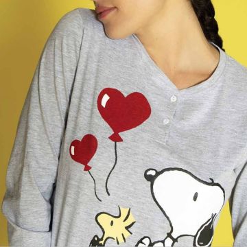 PIGIAMA SNOOPY 2656 LUNGO IN COTONE PER RAGAZZA SABOR