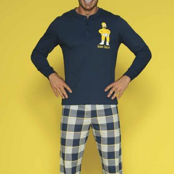 PIGIAMA THE SIMPSONS 4514 LUNGO IN COTONE DA UOMO SABOR