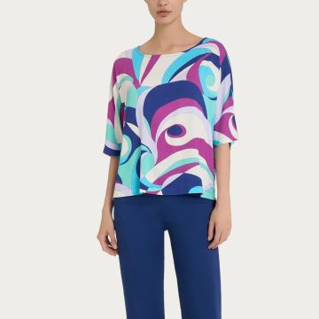 MAGLIA COLLO A BARCHETTA MANICA 3\4 DP86TB DONNA RAGNO