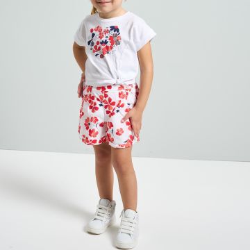 COMPLETO T-SHIRT E PANTALONE CORTO 4B553 BAMBINA IDO