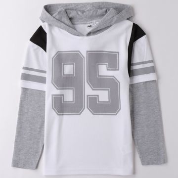 FELPA OVERSIZE FIT CON CAPPUCCIO 4B604 BAMBINO IDO