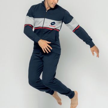 TUTA DA UOMO APERTA FULL ZIP LA1071 COTONE LOTTO