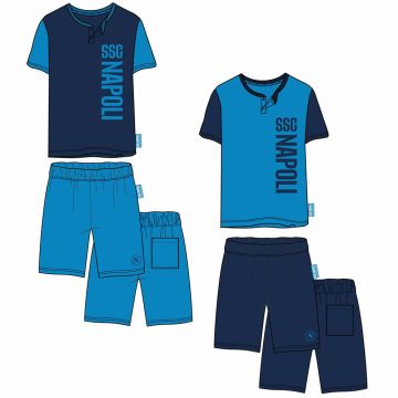 PIGIAMA MANICA E PANTALONE CORTO NAPOLI 2115 PRODOTTO UFFICIALE
