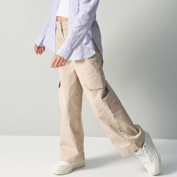 PANTALONE AMPIO TINTA UNITA 4B737 RAGAZZA IDO