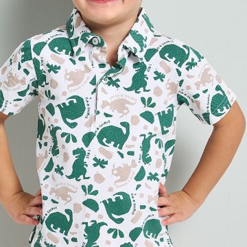 POLO MANICA CORTA DINOSAURI 4B453 NEONATO IDO