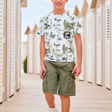 T-SHIRT MANICA CORTA STAMPATA 4B627 RAGAZZO IDO