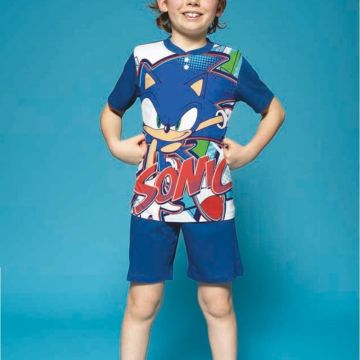 PIGIAMA MANICA E PANTALONE CORTO SONIC 4530 BAMBINO SABOR