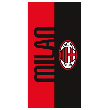 TELO MARE BICOLOR A.C. MILAN 70X140CM PRODOTTO UFFICIALE