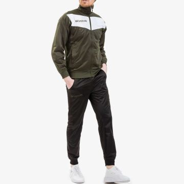 TUTA VISA TRIACETATO VERDE MILITARE NERO UNISEX GIVOVA