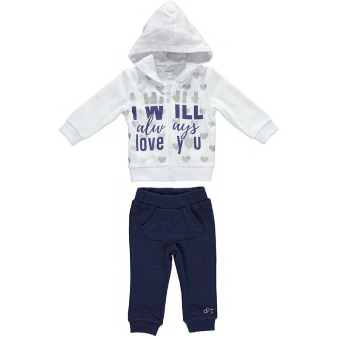 TUTA CUORI FULL ZIP 5U246 NEONATA DODIPETTO main product photo