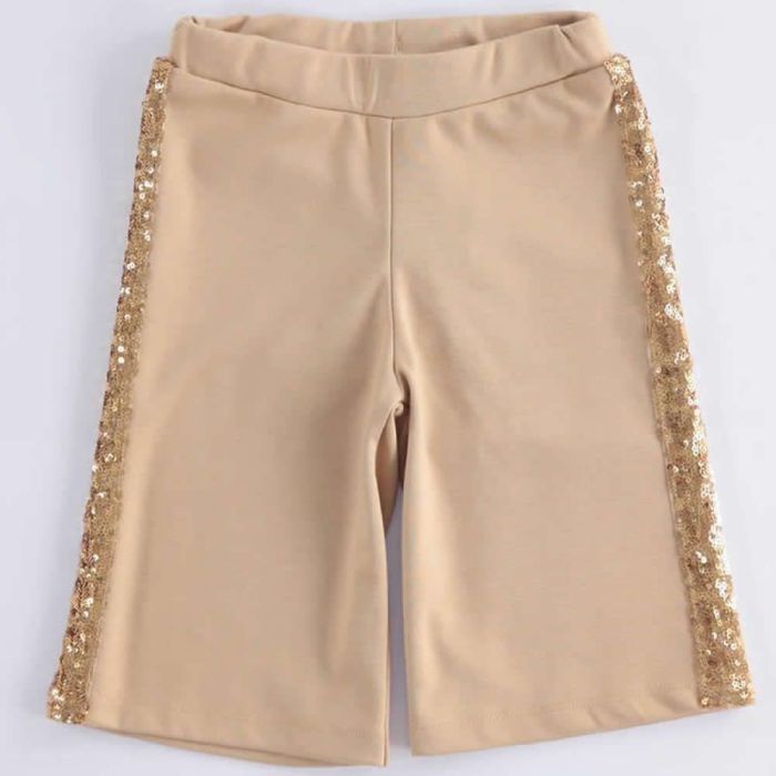 PANTALONE AMPIO CON BANDE DI PAILLETTES 4K646 BAMBINA IDO main product photo
