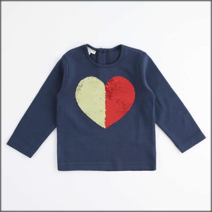 T-SHIRT CON PAILLETTES REVERSIBILI 4K605 BAMBINA IDO main product photo