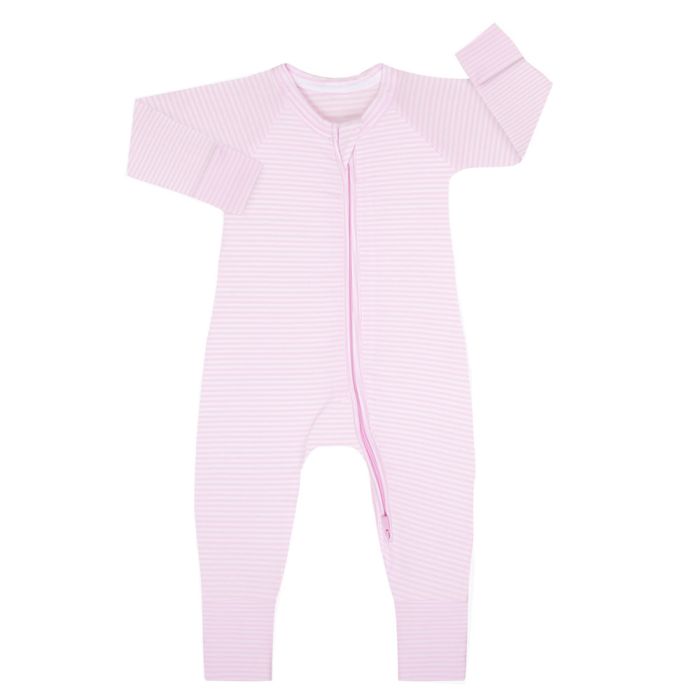 TUTINA IN COTONE RIGATA ZIP IN DUE DIREZIONI NEONATO LOVABLE main product photo