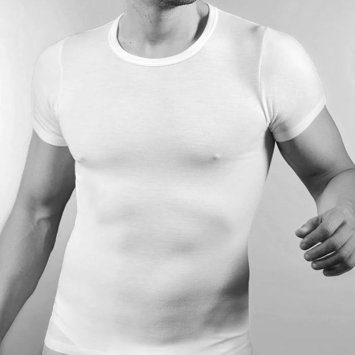 T-SHIRT PURA LANA VERGINE GIROCOLLO ASSISI UOMO MADIVA main product photo