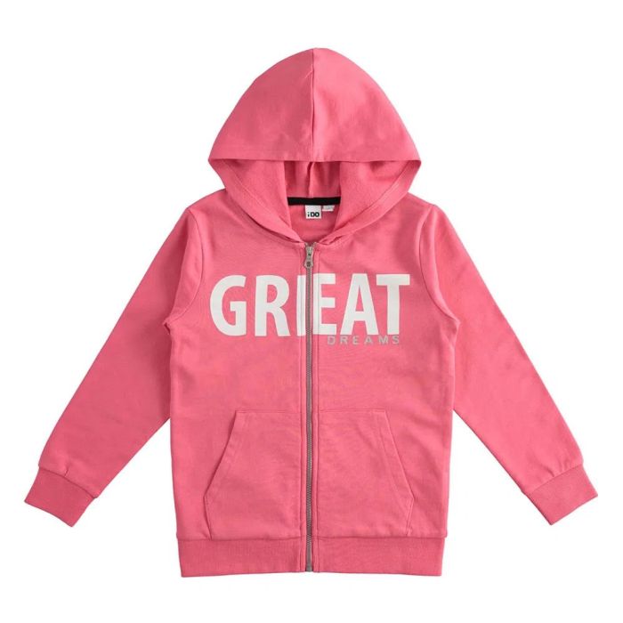FELPA APERTA CON CAPPUCCIO 4.4045 PER RAGAZZA IDO main product photo