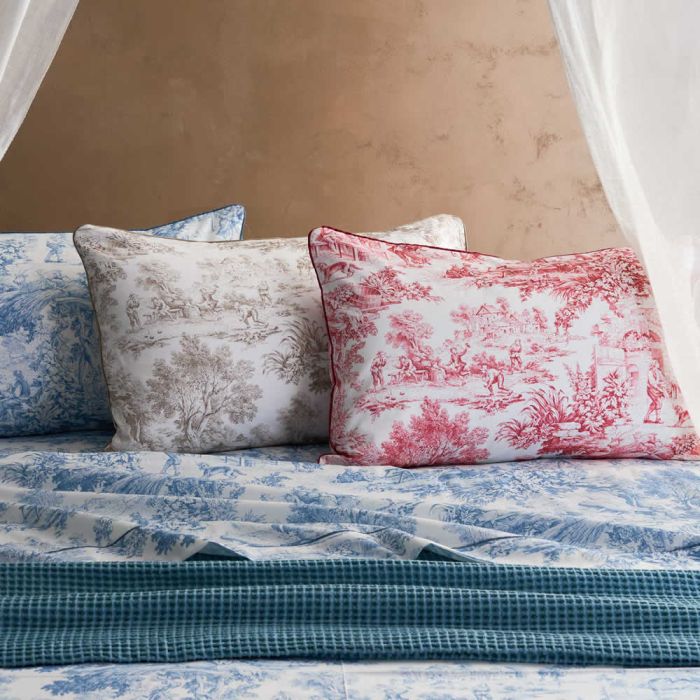 COMPLETO LENZUOLO MATRIMONIALE TOILE DE JOUY BIANCOPERLA main product photo