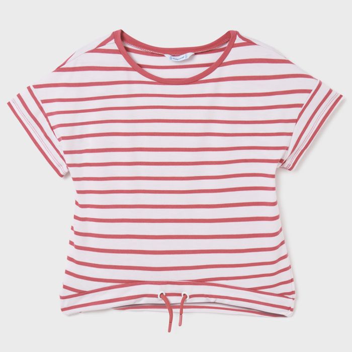 T-SHIRT RIGATA MANICA CORTA PETALO 6031 RAGAZZA MAYORAL main product photo