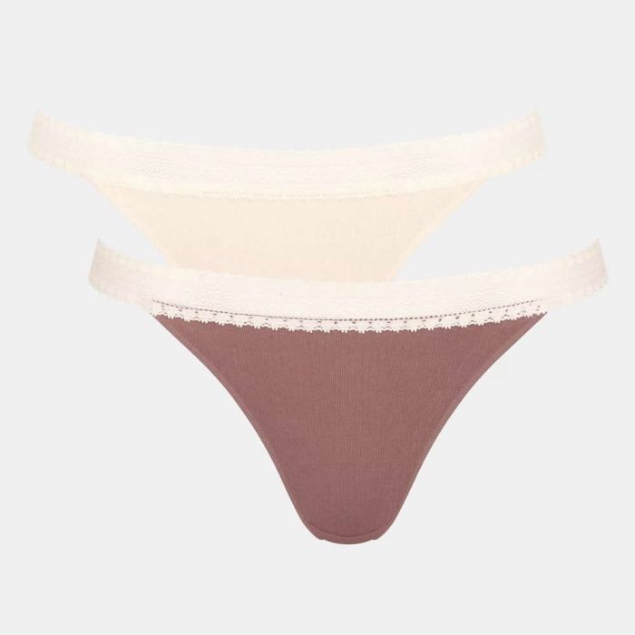 SLOGGI GO RIBBED TANGA BIPACK BROWN LIGHT COMBINATION main product photo