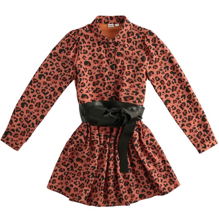 ABITO MANICA LUNGA 4.5643 FANTASIA ANIMALIER RAGAZZA IDO main product photo