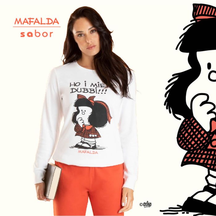 PIGIAMA MAFALDA 7102 CALDO COTONE INTERLOCK RAGAZZA SABOR main product photo