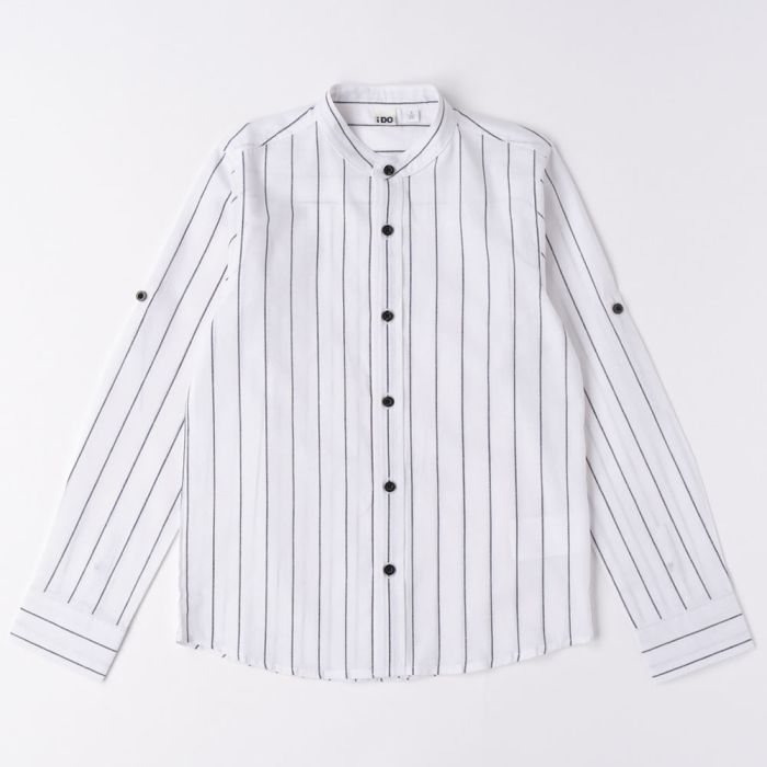 CAMICIA CON COLLO ALLA COREANA RIGATA 4.6384 RAGAZZO IDO main product photo