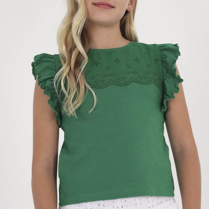 T-SHIRT MANICA AD ALETTA 6060 ESMERALDA RAGAZZA MAYORAL main product photo