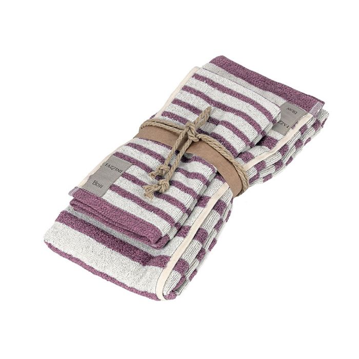 SET OSPITE E ASCIUGAMANO TRIADE PURPLE FAZZINI main product photo