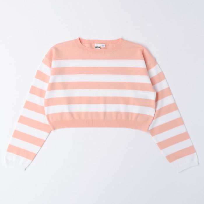 MAGLIONE RAGAZZA 4.6590 CORTO GIROCCOLLO CON RIGHE IDO main product photo