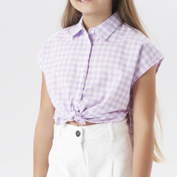 CAMICIA MEZZA MANICA A QUADRETTO 4.6502 PER RAGAZZA IDO main product photo