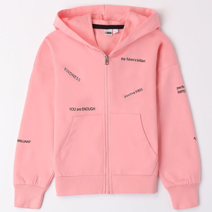 FELPA APERTA CON CAPPUCCIO DI COTONE 4.8023 PER RAGAZZA IDO main product photo
