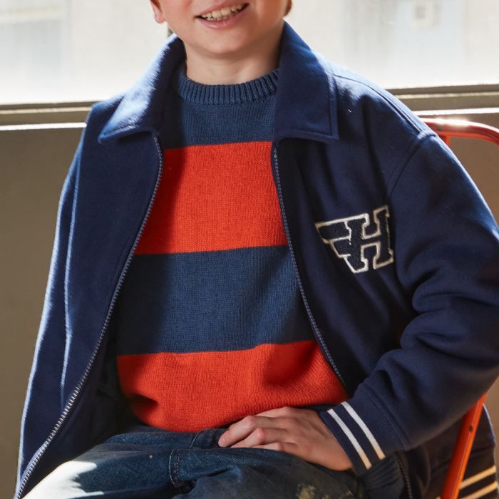 MAGLIONE GIROCOLLO RIGATO 4.7778 RAGAZZO IDO main product photo