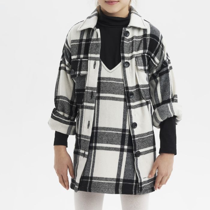CAMICIA OVER A QUADRI 4.7845 PER RAGAZZA IDO main product photo