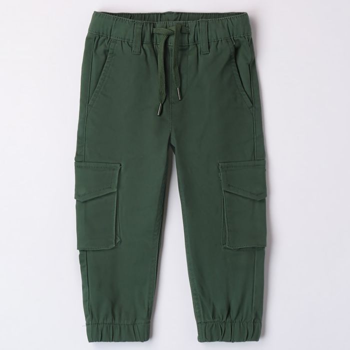 PANTALONE CARGO TUTTO ELASTICO VERDE 4.7467 NEONATO IDO main product photo