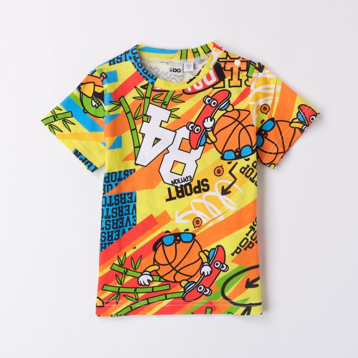 T-SHIRT MANICA CORTA STAMPATA 4.8716 BAMBINO IDO main product photo