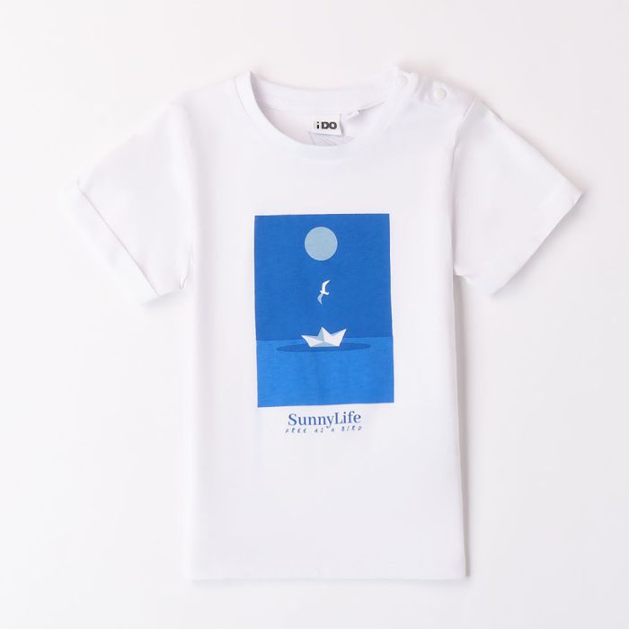 T-SHIRT MANICA CORTA STAMPATA 4.8676 NEONATO IDO main product photo