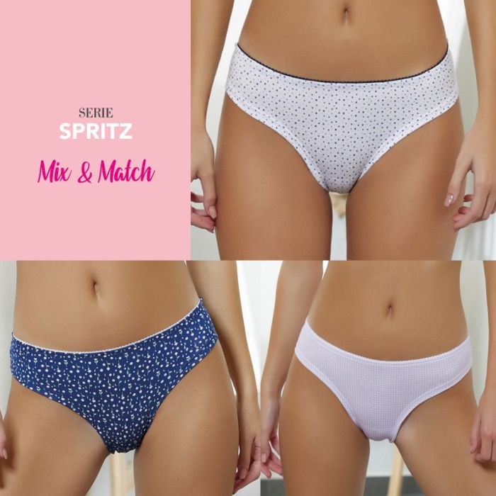 SLIP DONNA SPRITZ COTONE ELASTICIZZATO 6380 MIX & MATCH JADEA main product photo