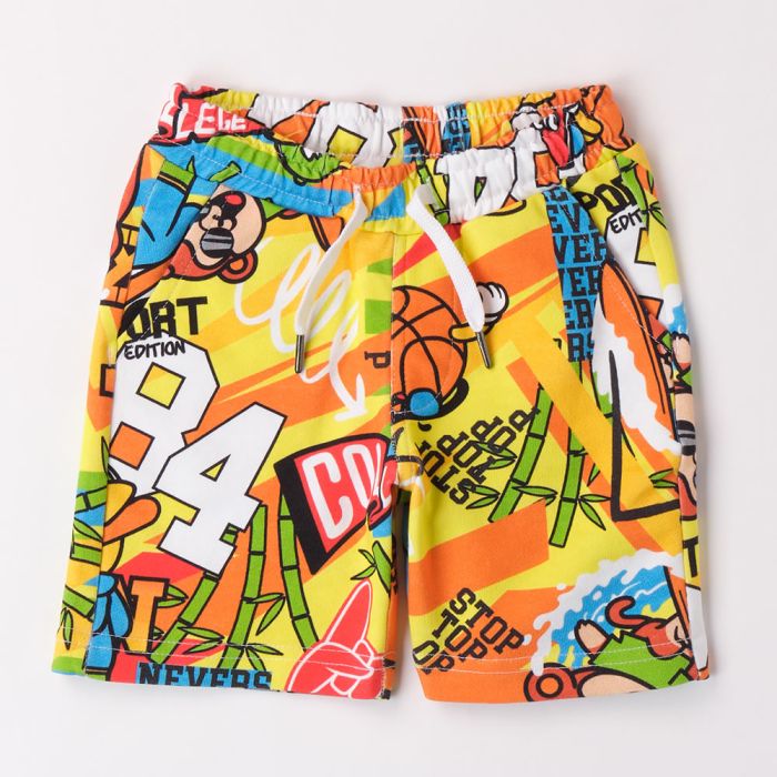 PANTALONE CORTO STAMPATO ALL OVER 4.8718 BAMBINO IDO main product photo