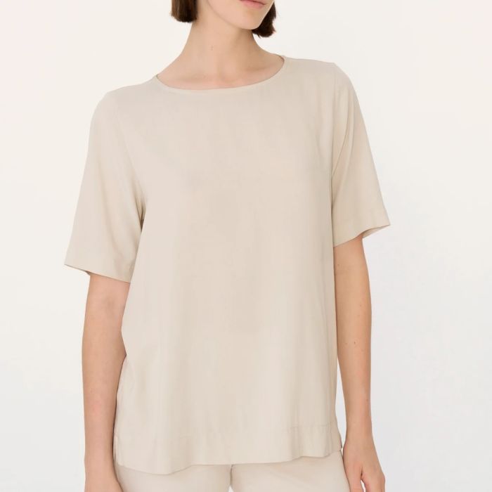 BLUSA MANICA CORTA DM64S7 TINTA UNITA DONNA RAGNO main product photo