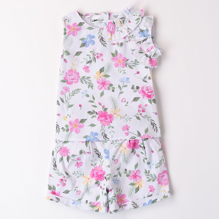 COMPLETO FLOREALE CANOTTA E SHORT 4.8722 BAMBINA IDO main product photo