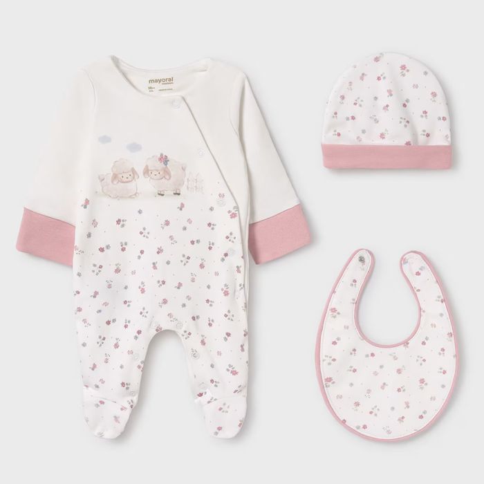 SET REGALO TUTINA CUFFIETTA E BAVAGLINO 9516 NEONATA MAYORAL main product photo