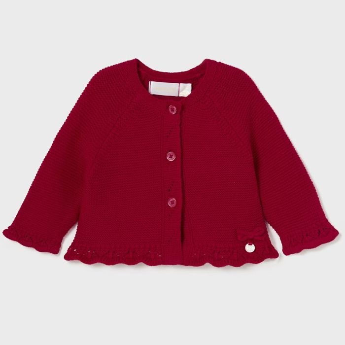 COMPLETO CON GONNA DI TULLE ROSSA 2301 NEONATA MAYORAL